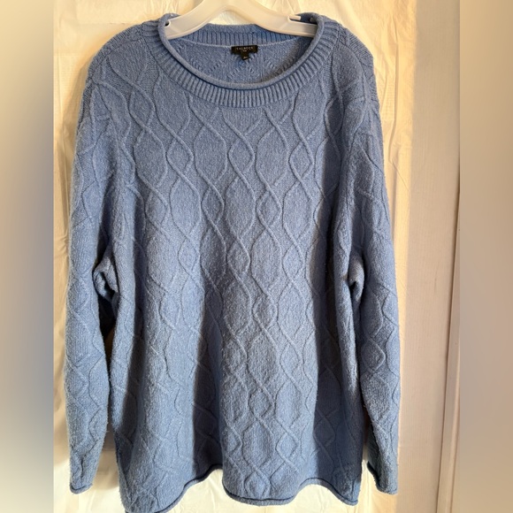 Talbots Sweater Womens 3X Stretch Knit Top Wool Alpaca‎ Blend Mock Neck Cozycore - Picture 1 of 6